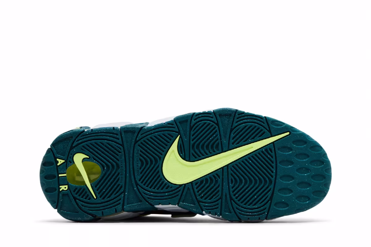 Nike Air More Uptempo GS Black Geode Teal, view 5