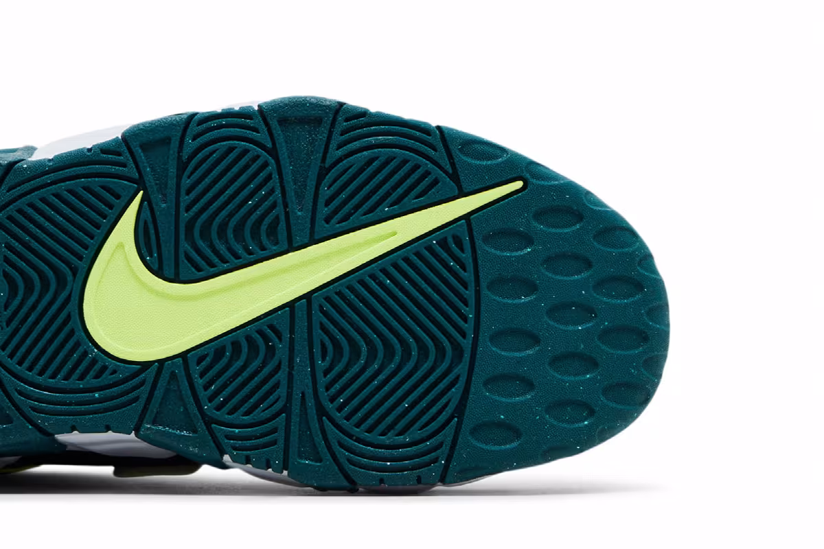 Nike Air More Uptempo GS Black Geode Teal, view 6