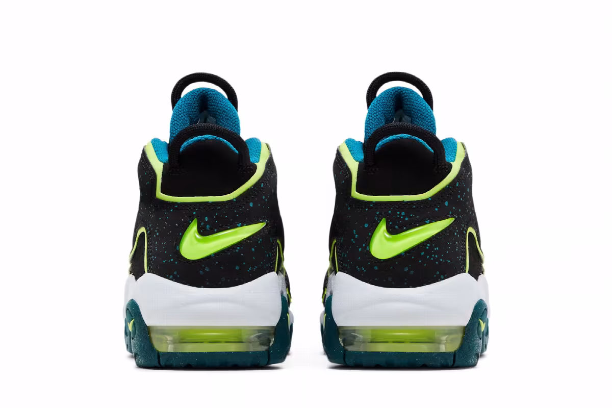 Nike Air More Uptempo GS Black Geode Teal, view 7
