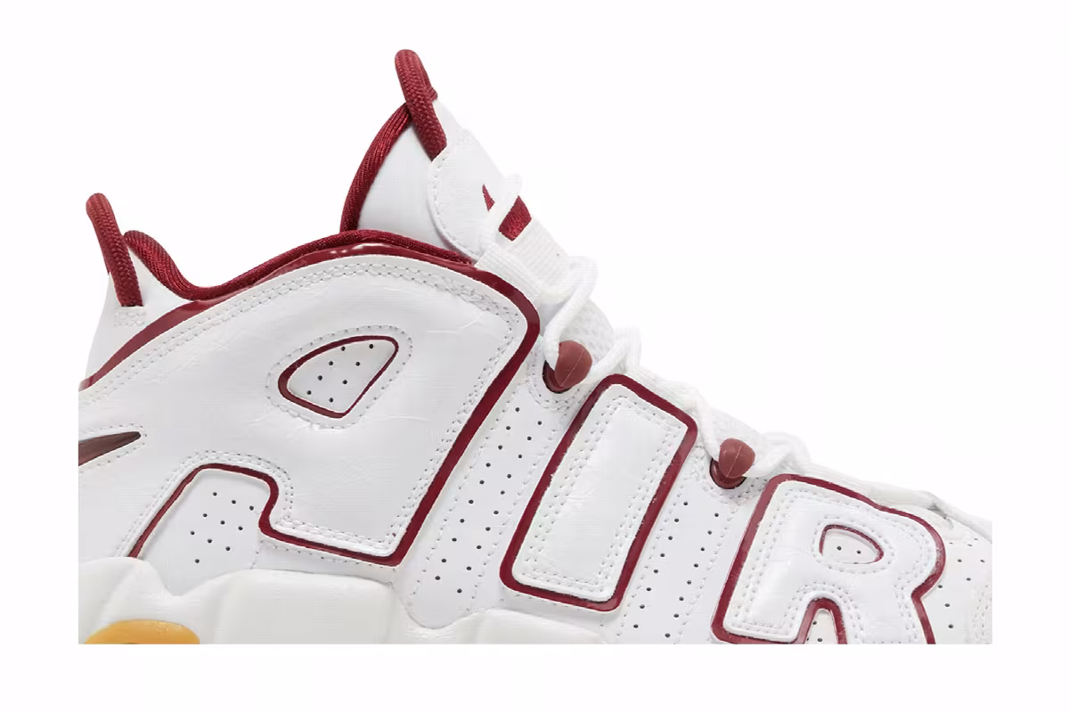 Nike Air More Uptempo GS White Team Red Gum, view 3
