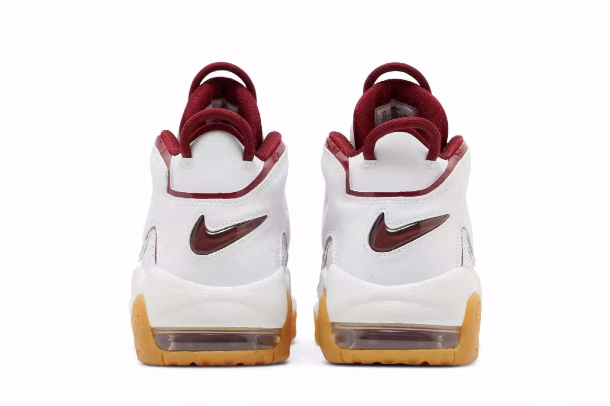 Nike Air More Uptempo GS White Team Red Gum, view 7