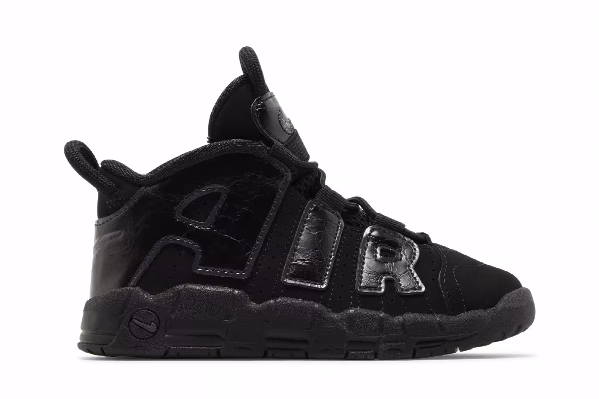 Nike Air More Uptempo TD Black Anthracite, view 2