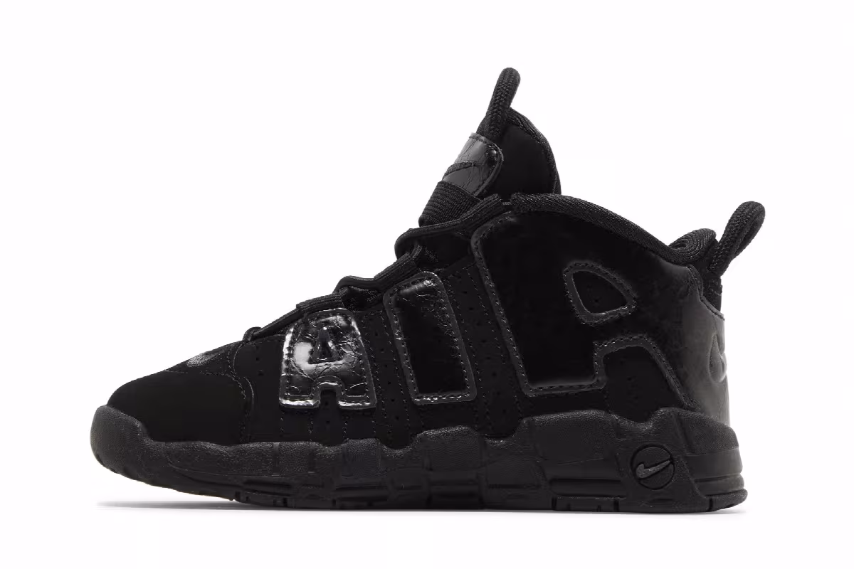 Nike Air More Uptempo TD Black Anthracite, view 4