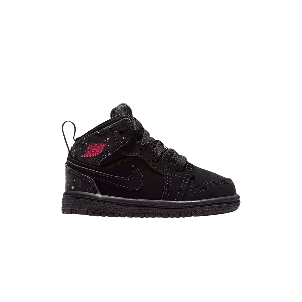 Air Jordan 1 Mid TD Black Rush Pink