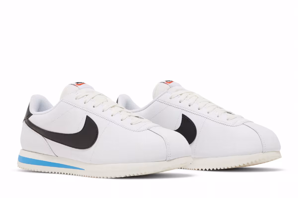 Nike Cortez White Black Blue, view 9