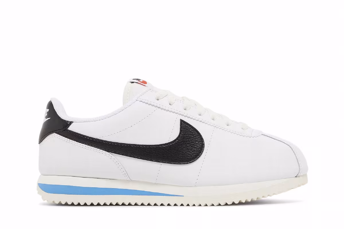 Nike Women's Cortez White Black Blue, view 2