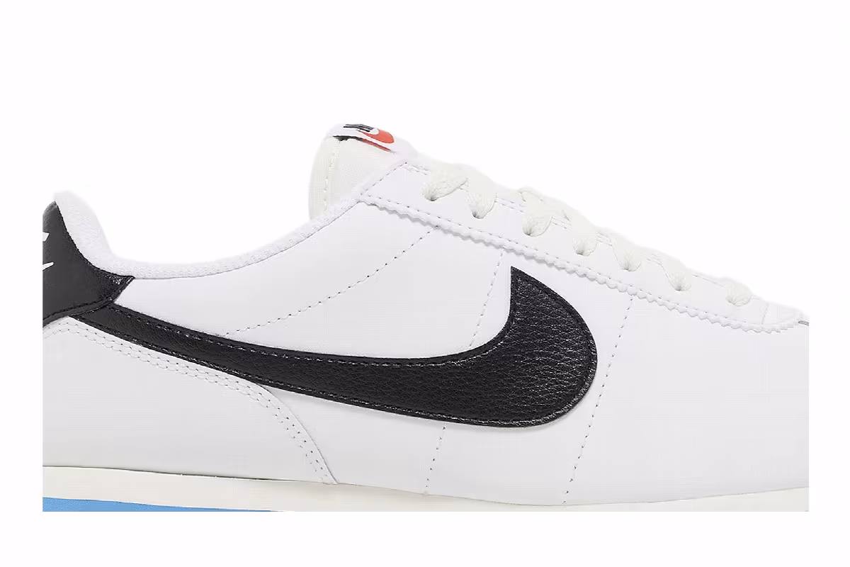 Nike Women's Cortez White Black Blue, view 3