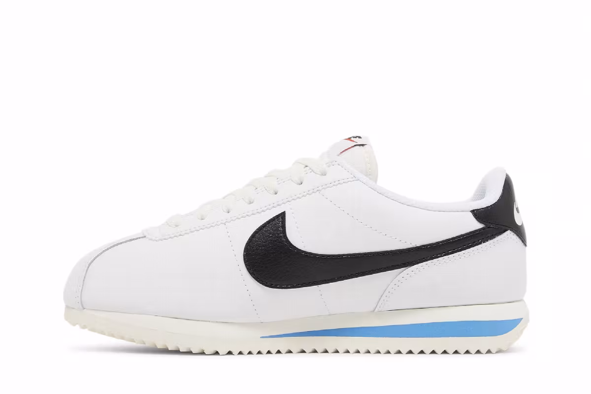 Nike Women's Cortez White Black Blue, view 4