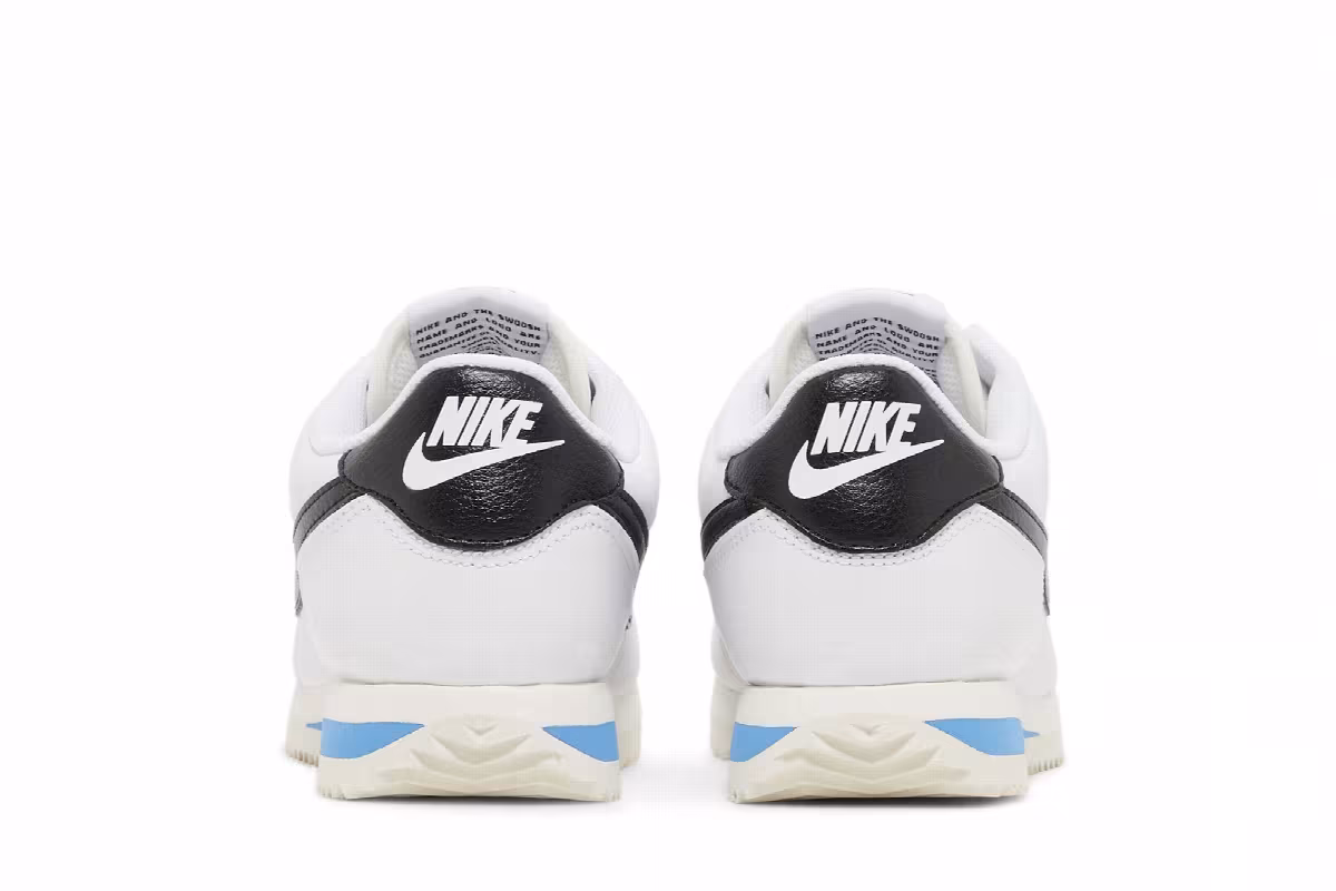 Nike Women's Cortez White Black Blue, view 7