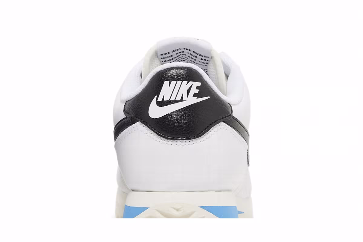 Nike Women's Cortez White Black Blue, view 8
