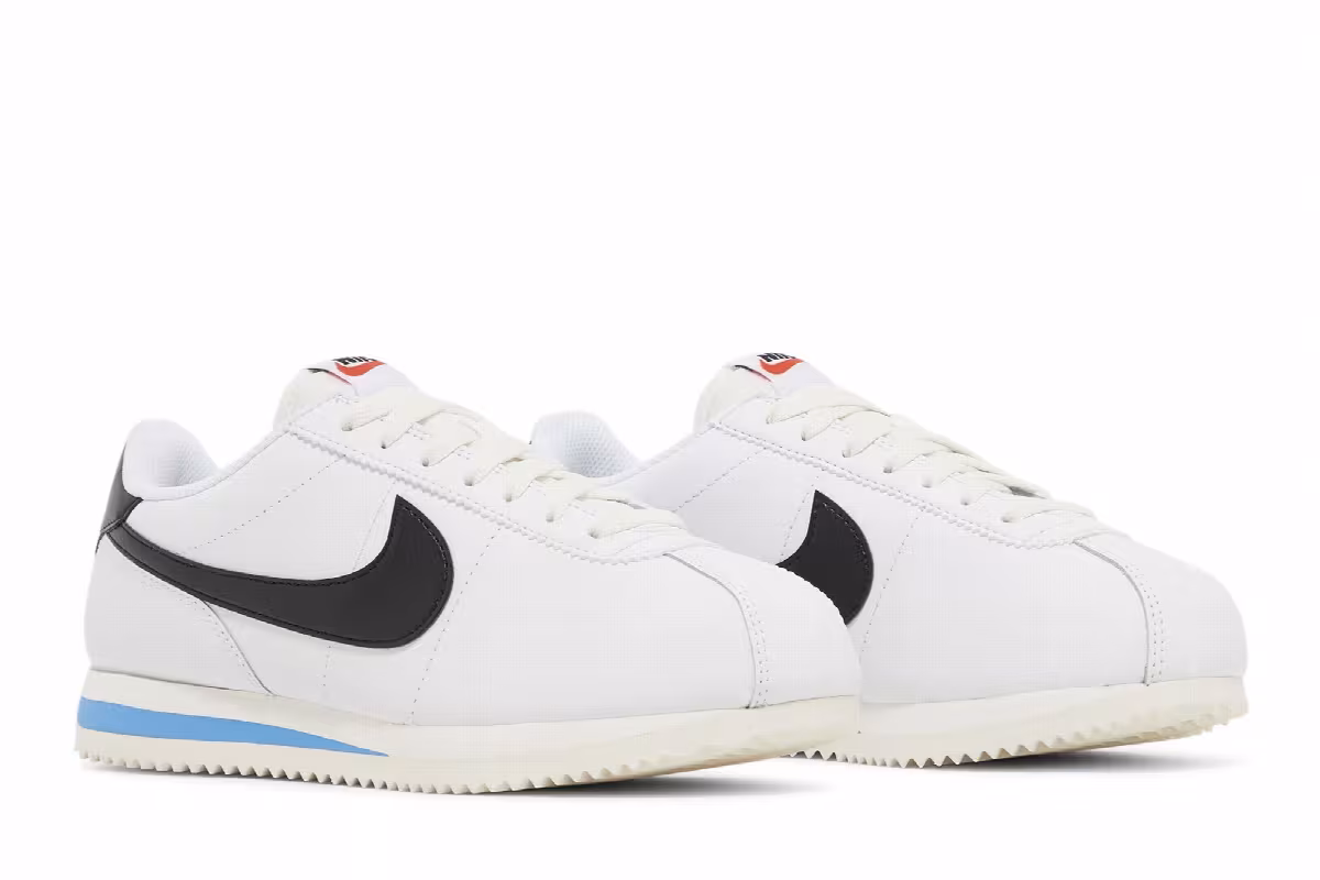 Nike Women's Cortez White Black Blue, view 9