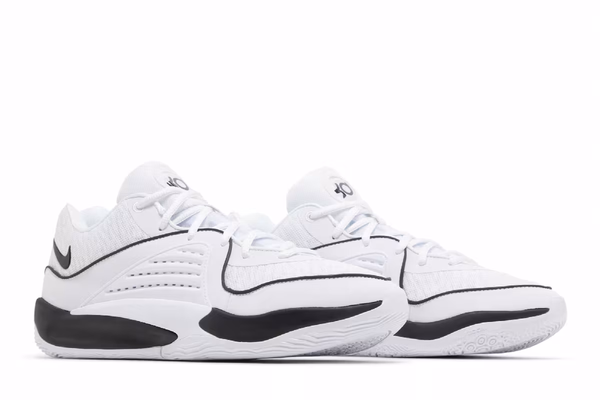 Nike KD 16 TB White Black, view 9