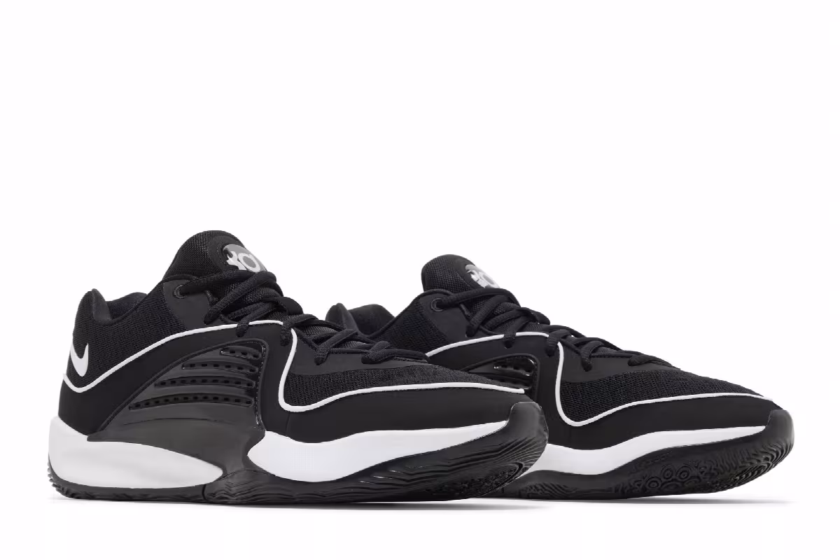 Nike KD 16 TB Black White, view 9