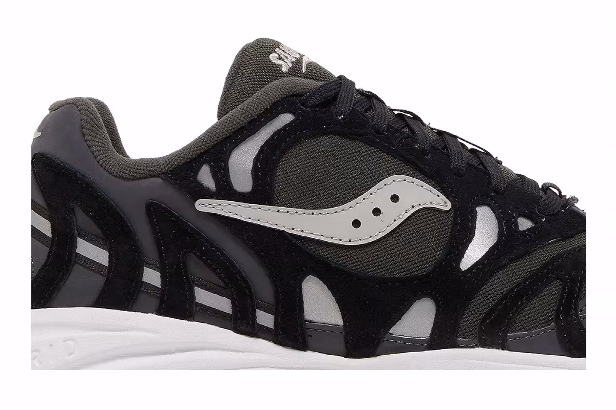 Saucony Grid Azura 2000 Premium Black Silver, view 3