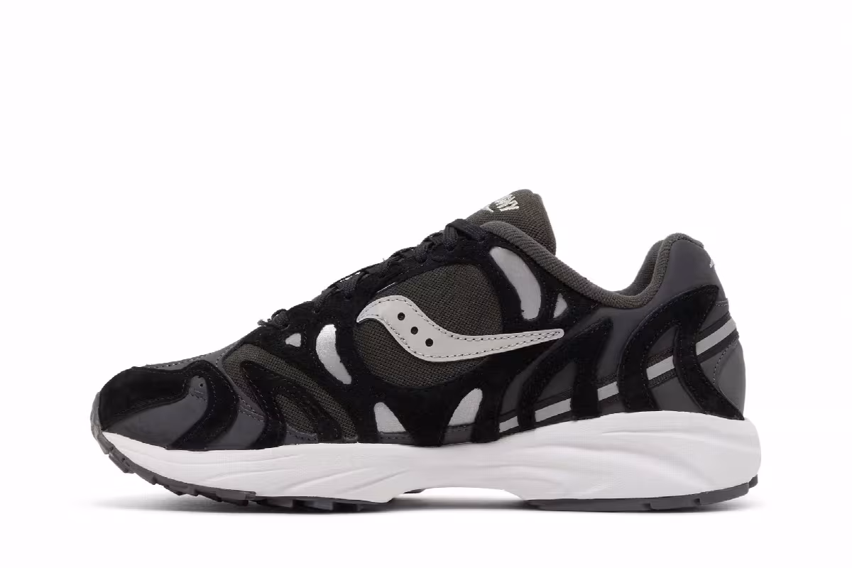 Saucony Grid Azura 2000 Premium Black Silver, view 4
