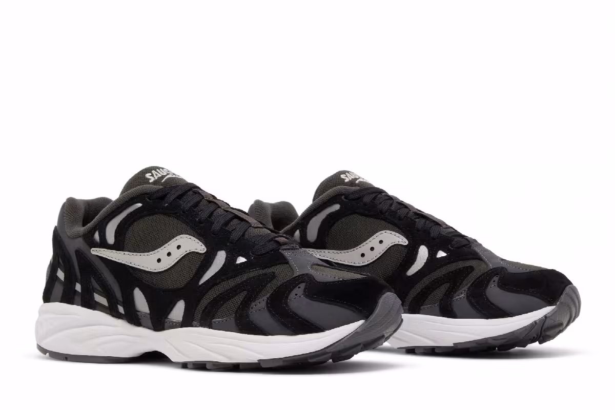 Saucony Grid Azura 2000 Premium Black Silver, view 9