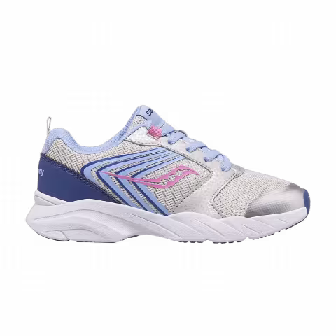 Saucony Wind FST Lace Little Kid 'Silver Blue Pink'