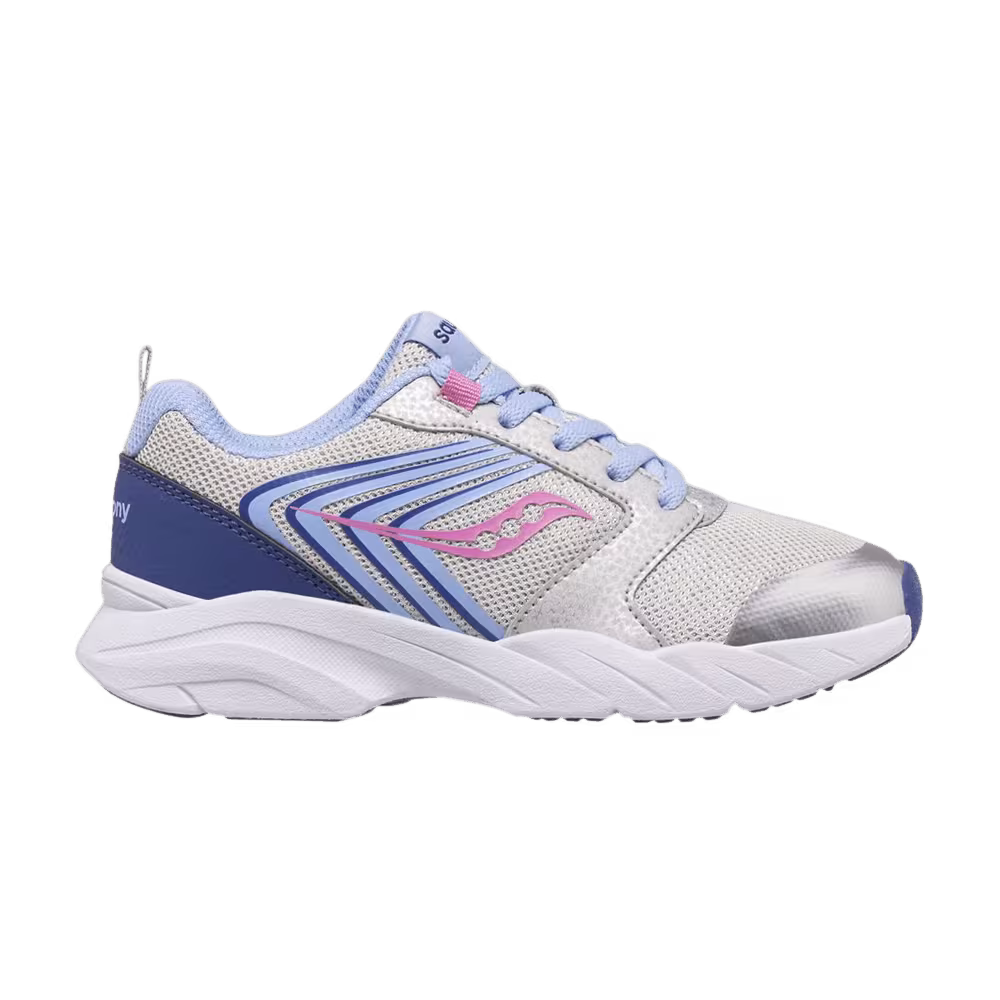 Saucony Wind FST Lace Little Kid Silver Blue Pink