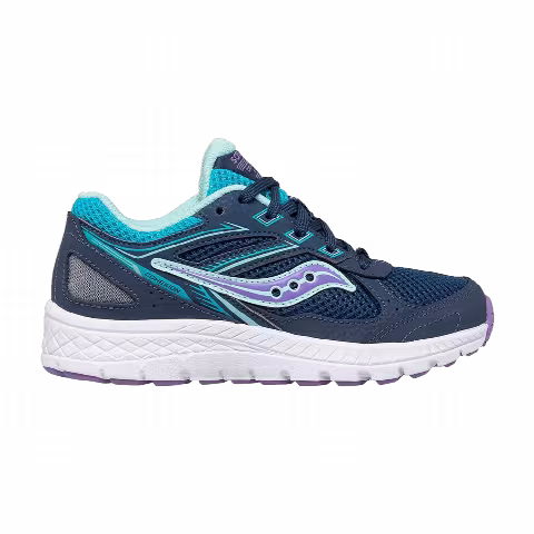 Saucony Cohesion 14 Lace Big Kid 'Navy Purple Turquoise'