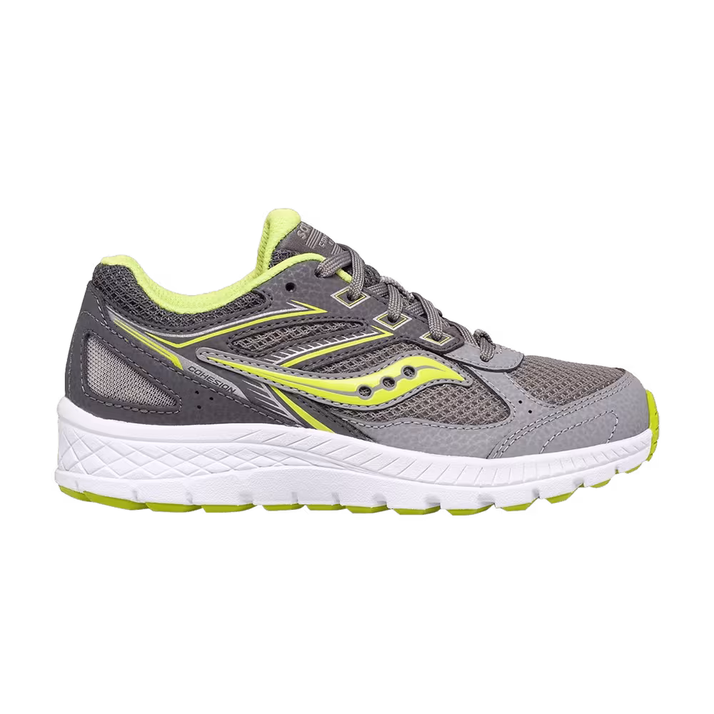 Saucony Cohesion 14 Lace Big Kid Grey Citron