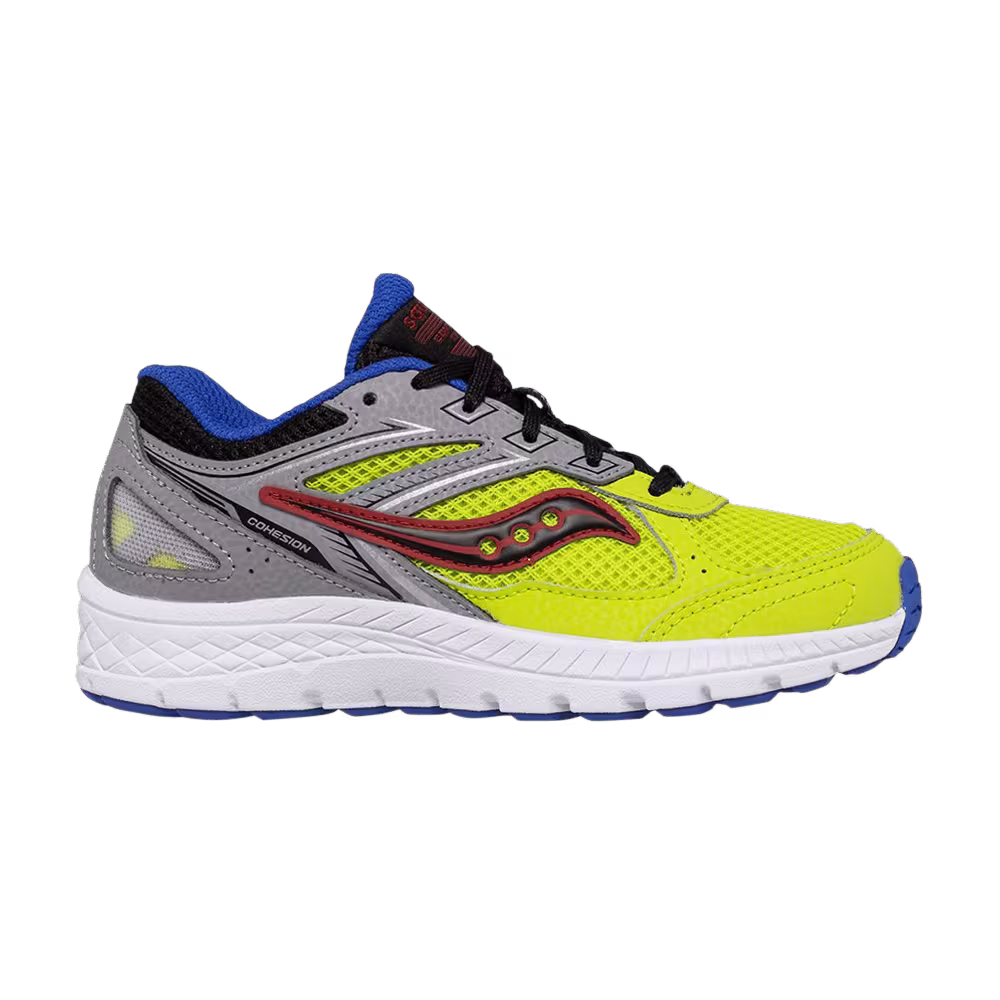 Saucony Cohesion 14 Lace Big Kid Grey Acid Lime