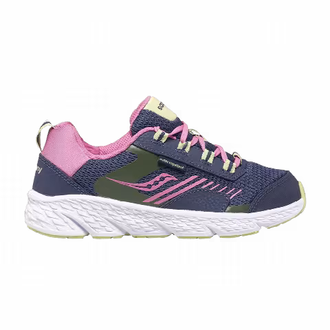 Saucony Wind Shield Big Kid 'Navy Green Pink'
