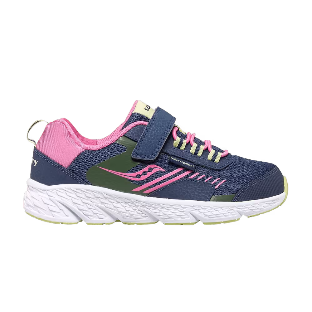 Saucony Wind Shield A/C Big Kid Navy Green Pink