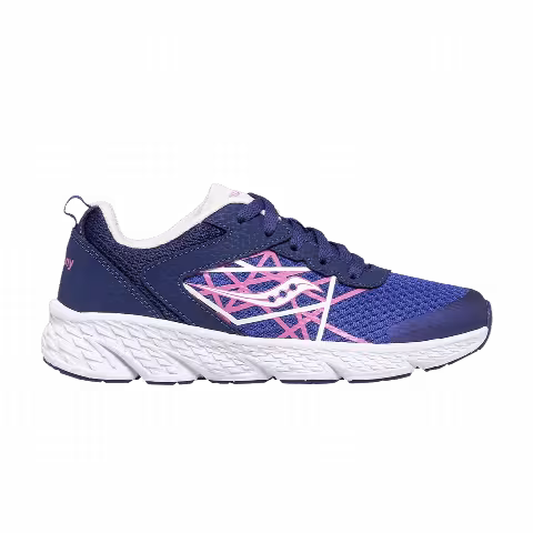 Saucony Wind Lace Big Kid 'Blue Pink'