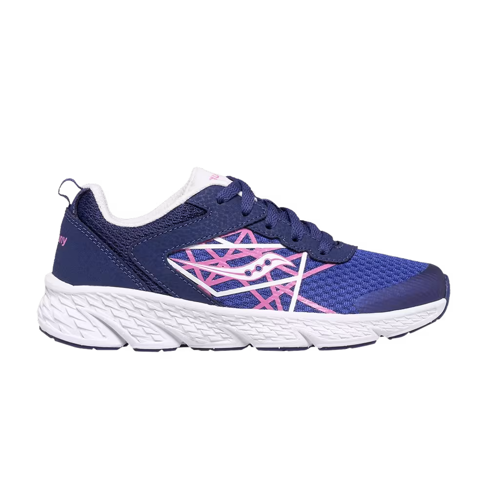 Saucony Wind Lace Big Kid Blue Pink