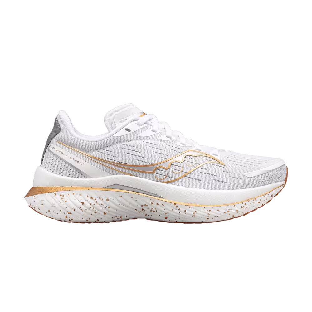 Saucony Women's Endorphin Speed 3 White Gold Speckled