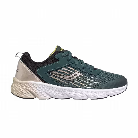 Saucony Wind Lace Big Kid 'Green Gold Black'