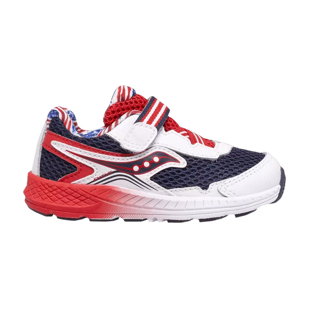 Saucony Ride 10 Little Kid Red White Blue