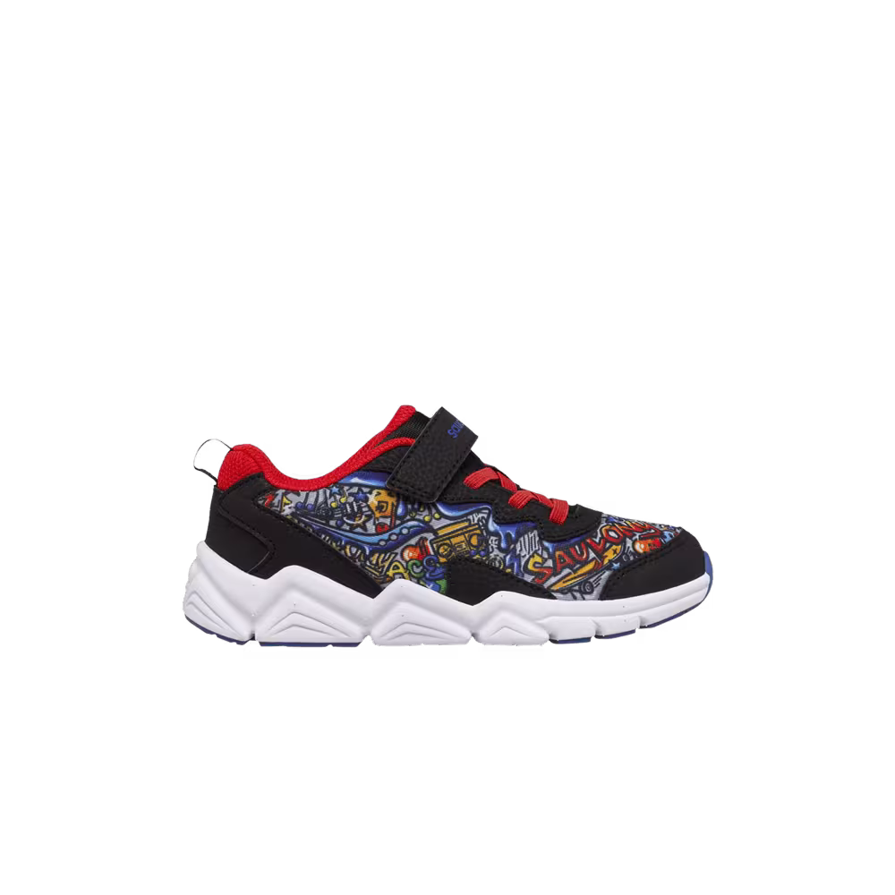 Saucony Flash A/C 3.0 Big Kid Black Red Graffiti
