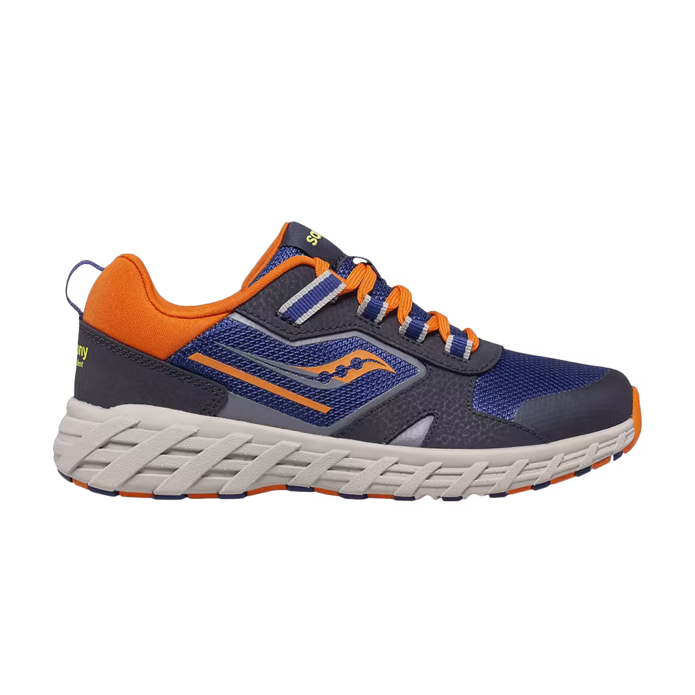 Saucony Wind Shield 2.0 Big Kid Navy Grey Orange