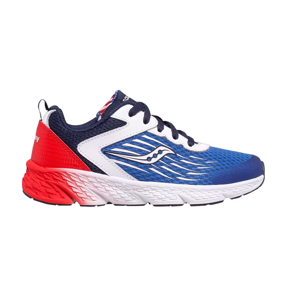 Saucony Wind Lace Big Kid Red White Blue