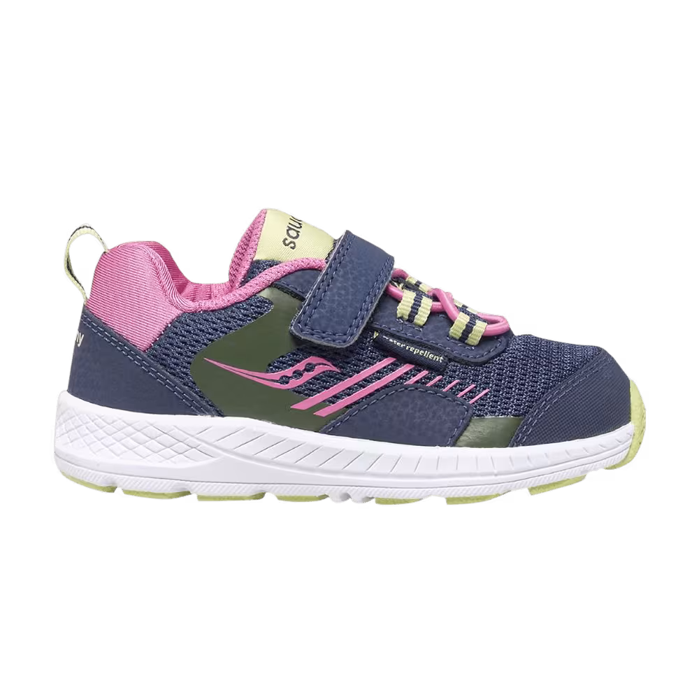 Saucony Wind Shield AC Little Kid Navy Green Pink