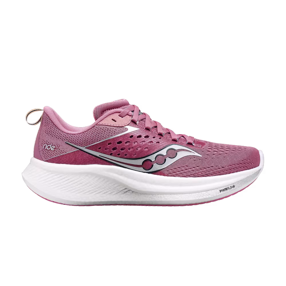 Saucony Women's Ride 17 Wide Orchid Silver
