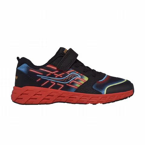 Saucony Wind 2.0 A/C Big Kid 'Neon Black Red'