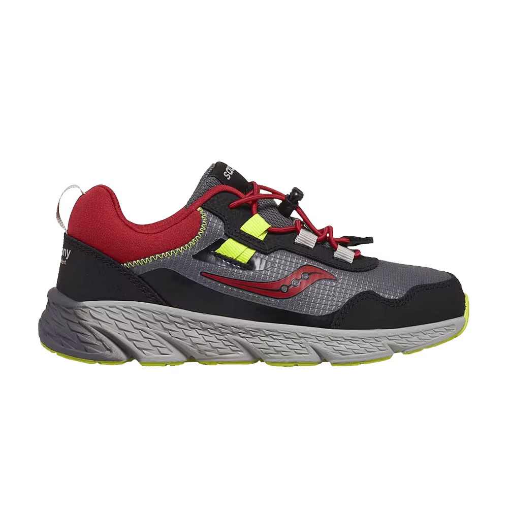 Saucony Wind Shield 3.0 Big Kid Grey Red Green