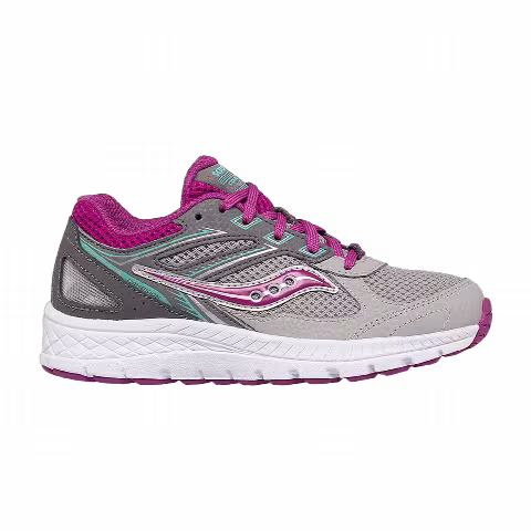 Saucony Cohesion 14 Lace Big Kid 'Grey Fuchsia'