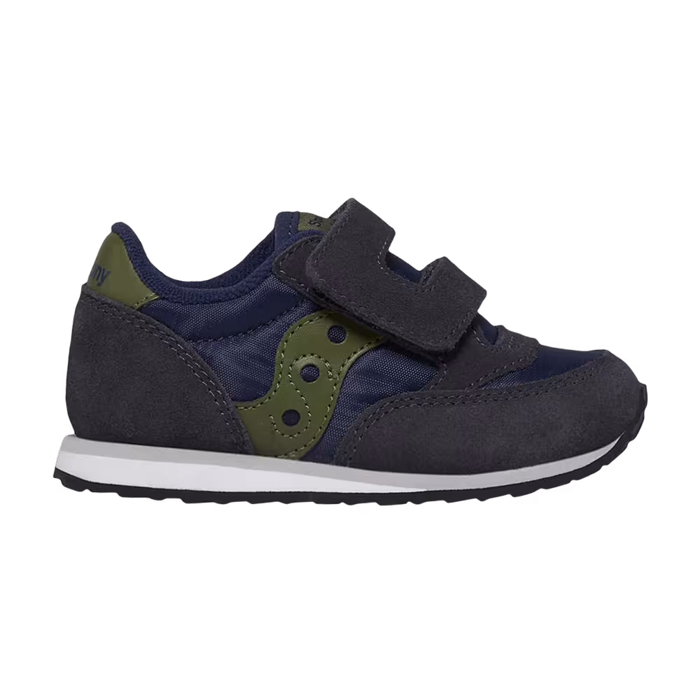 Saucony Jazz Hook & Loop Big Kid Navy Olive