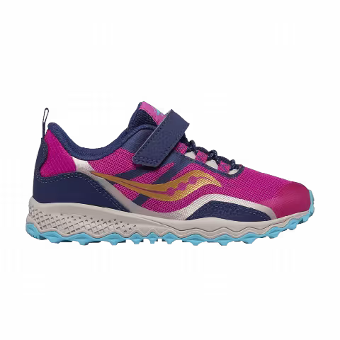 Saucony Peregrine 12 Shield A/C Big Kid 'Navy Pink'
