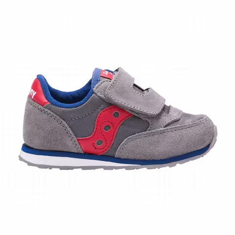 Saucony Jazz Hook & Loop Big Kid 'Grey Red'