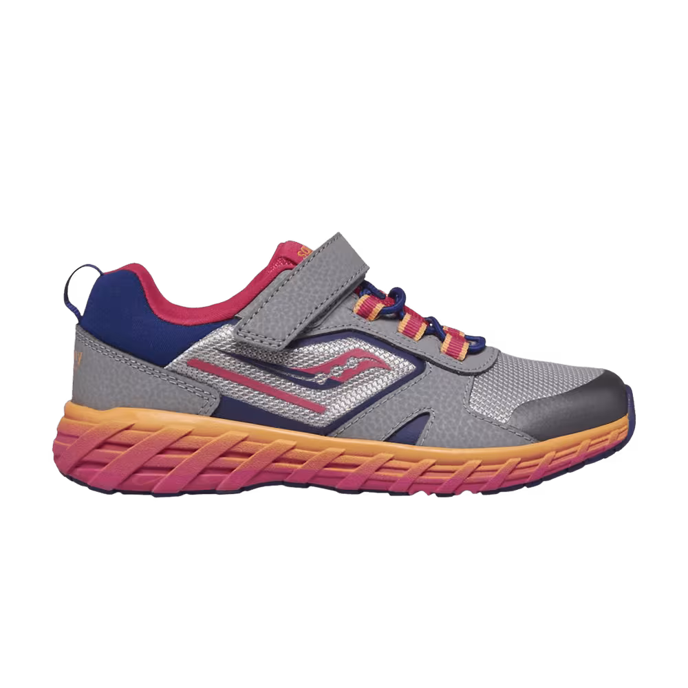 Saucony Wind Shield 2.0 A/C Big Kid Grey Pink Gradient