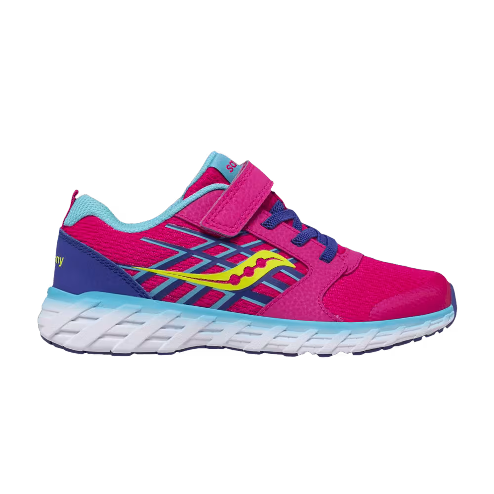 Saucony Wind 2.0 A/C Big Kid Pink Blue Green