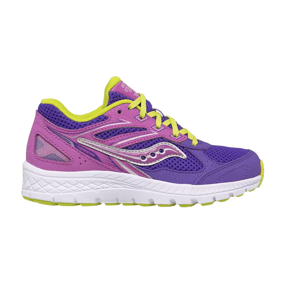 Saucony Cohesion 14 Lace Big Kid Purple Green