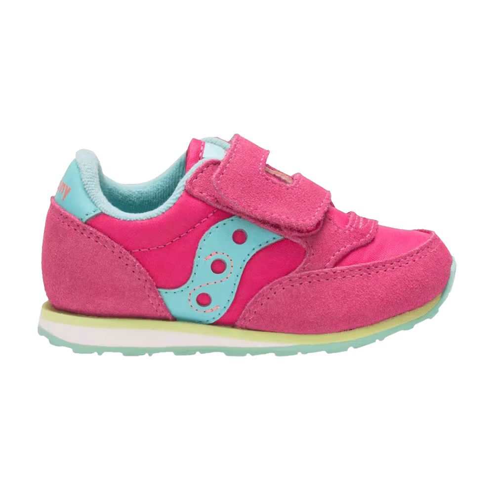 Saucony Jazz Hook & Loop Big Kid Pink Turquoise