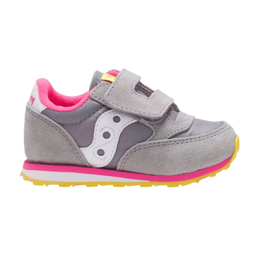Saucony Jazz Hook & Loop Big Kid Grey Pink