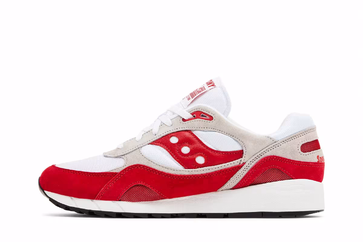 Saucony Shadow 6000 White Red, view 4