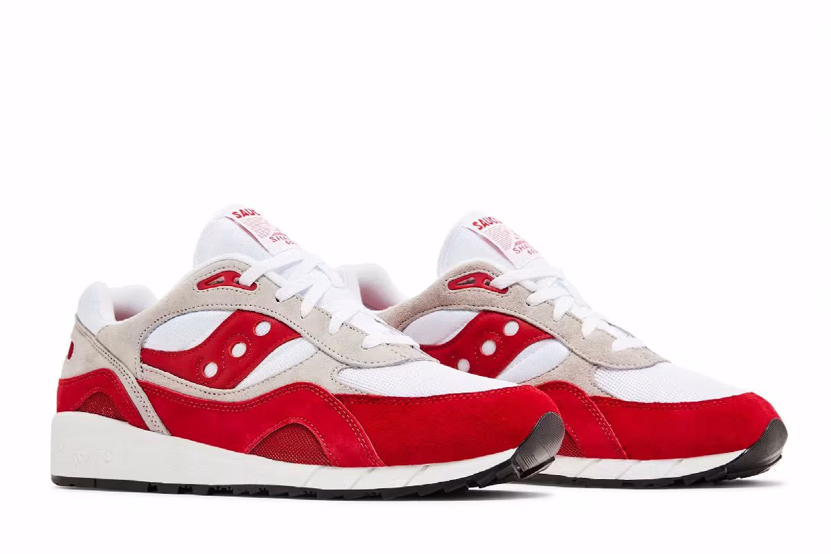 Saucony Shadow 6000 White Red, view 9